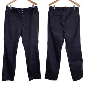Lane Bryant black wash skinny jeans with waistband